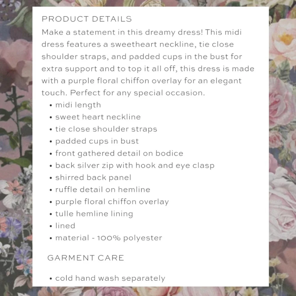 Petal & Pup Pink Floral Midi Dress - Picture 7 of 11